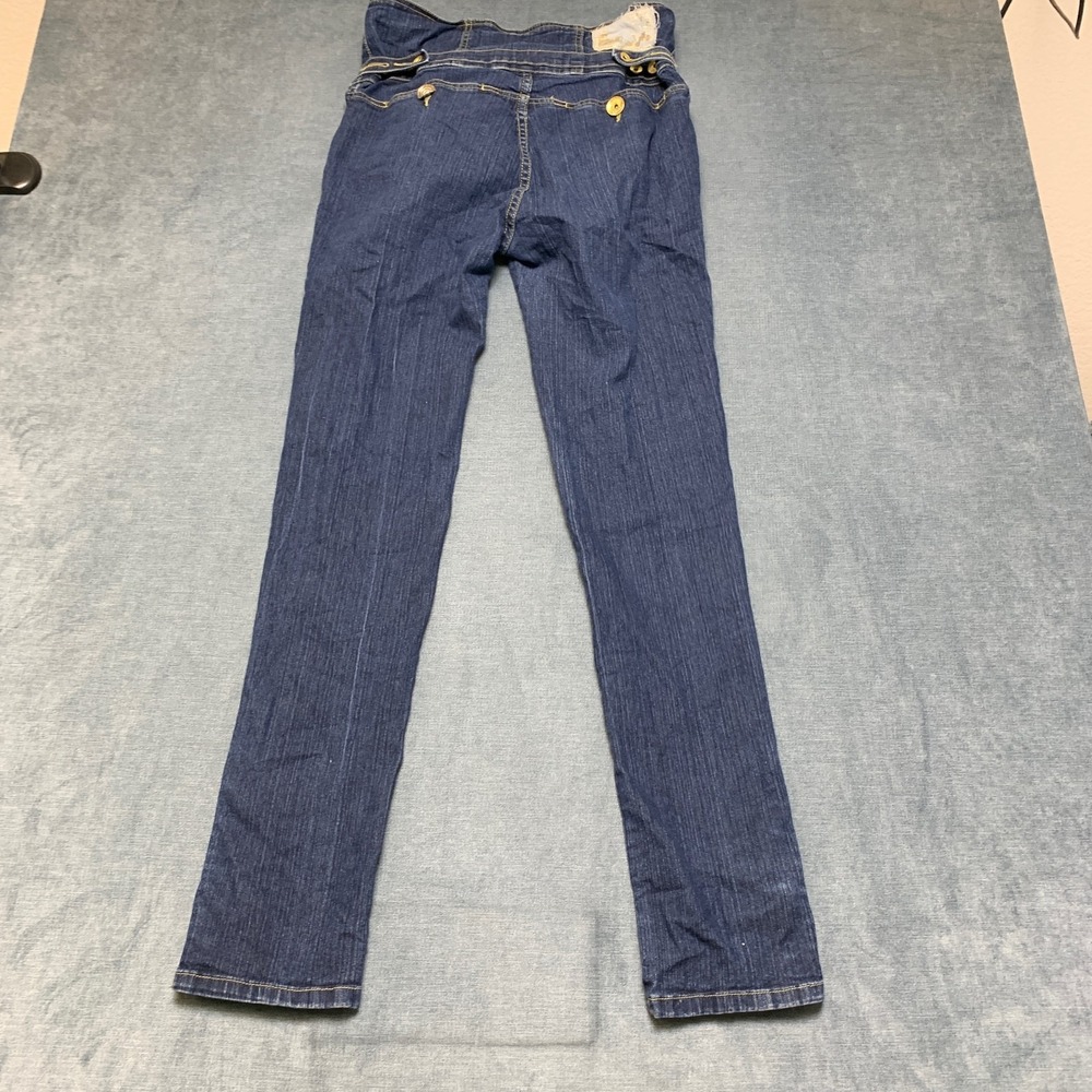 Apple Bottom Skinny Jeans Women 9/10 Blue Denim Medium Wash Ankle Buttons Casual